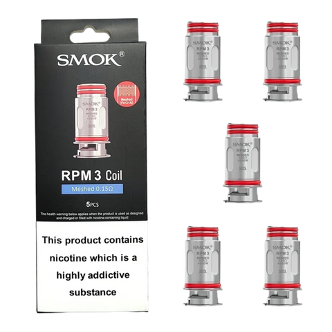 SMOK COILS-RPM 3 COIL MESHED 0.15 SINGLE PIECE SKU