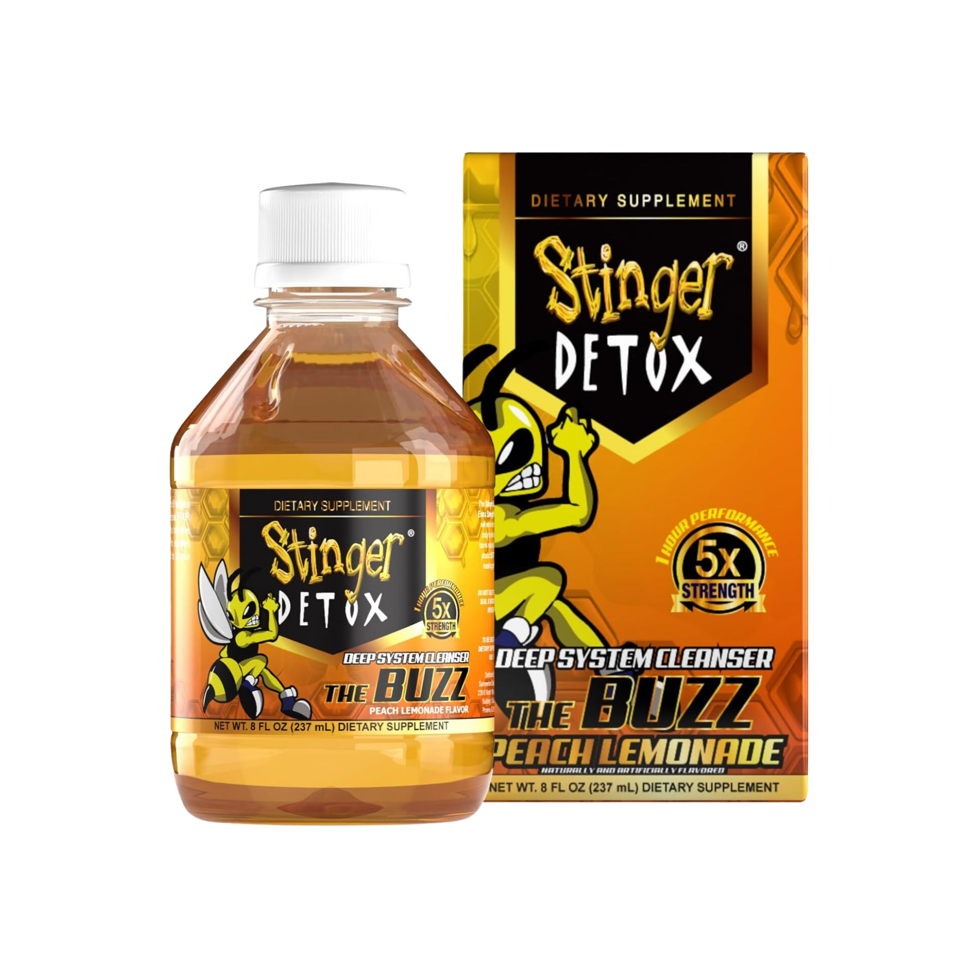 STINGER DETOX-STINGER  DETOX  5X  8oz  PEACH LEMONADE