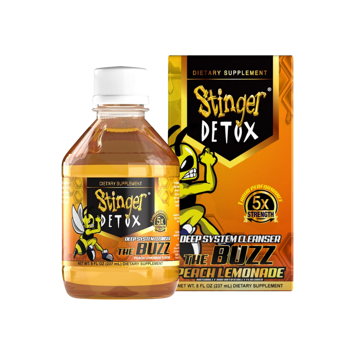STINGER DETOX-STINGER  DETOX  5X  8oz  PEACH LEMONADE