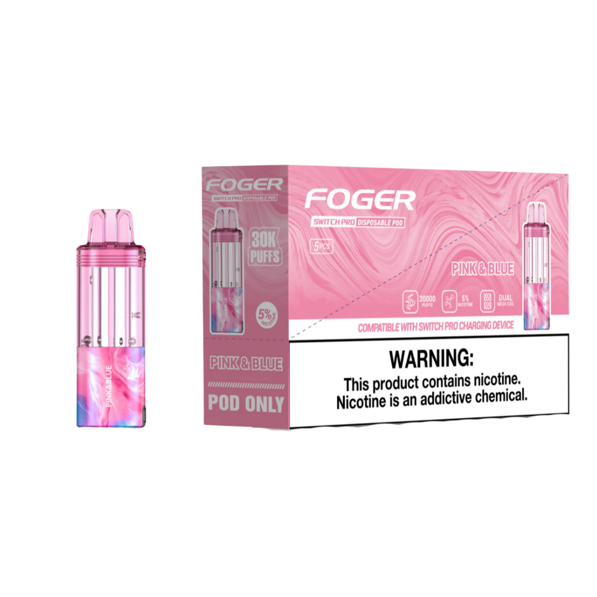 FOGER SWITCH PRO 30K PODS  - 5/PCS -