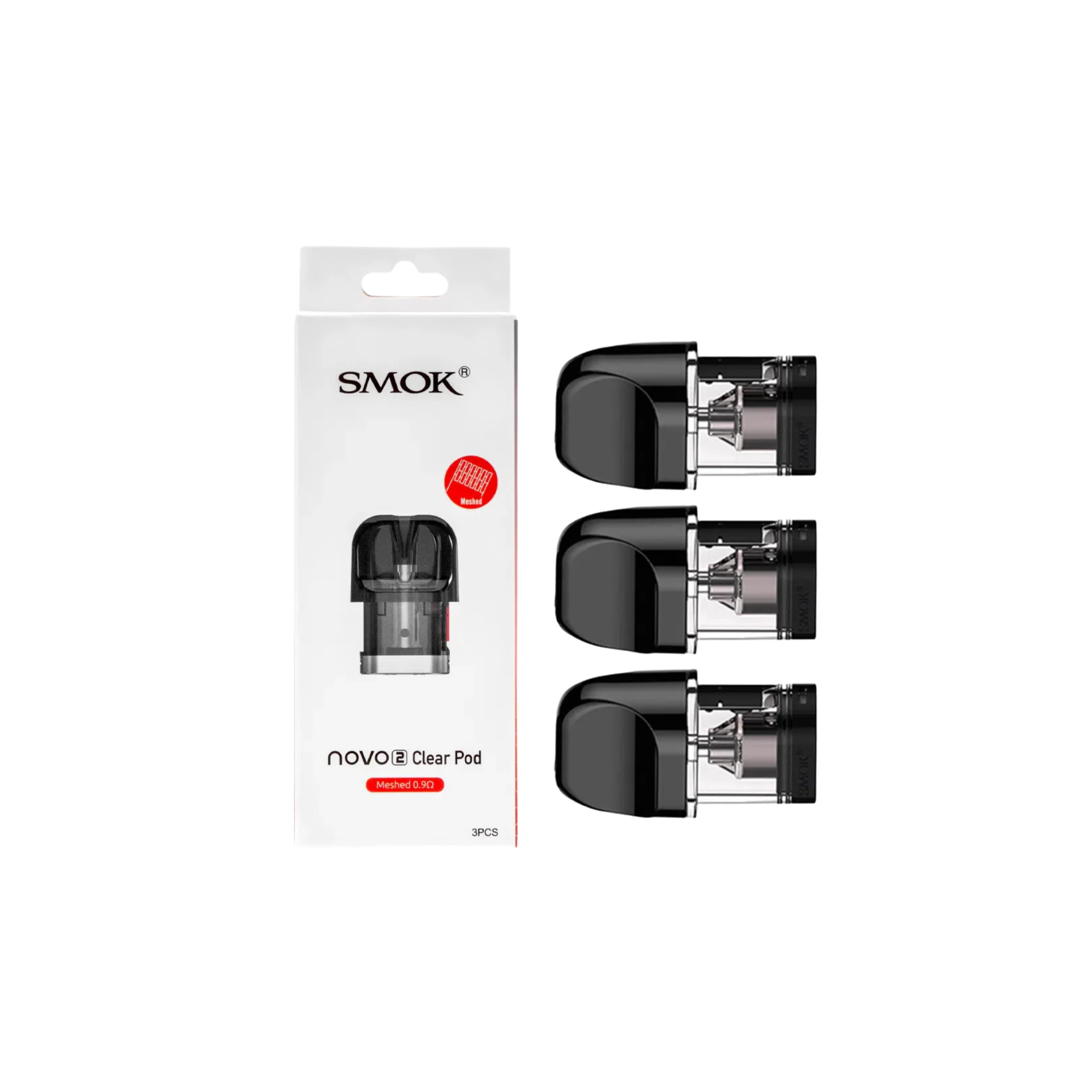 SMOK NOVO 2-NOVO 2 CLEAR POD MESHED 0.9 3/PCS