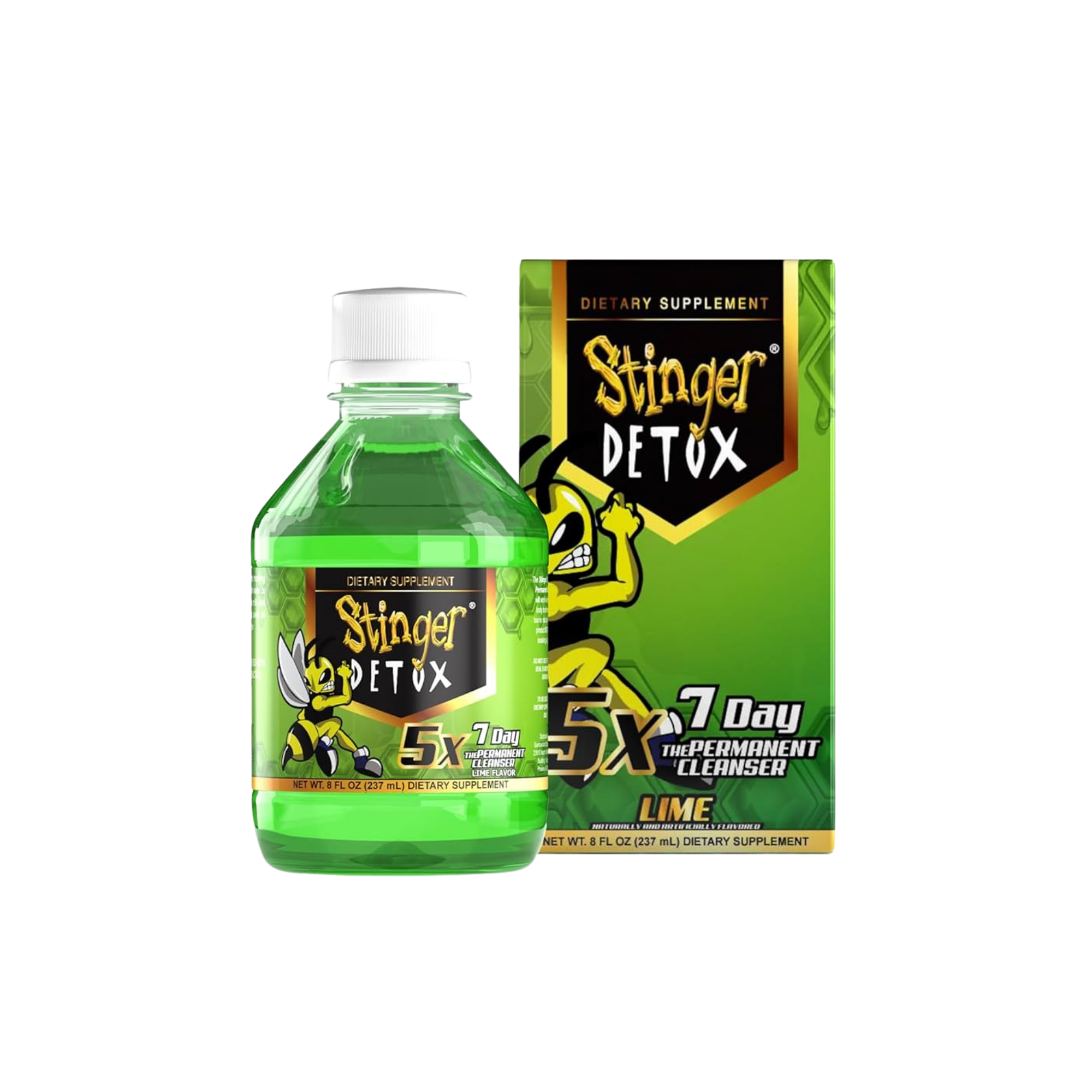 STINGER DETOX-STINGER  5X 7DAY PERMANENT LIME 8oz